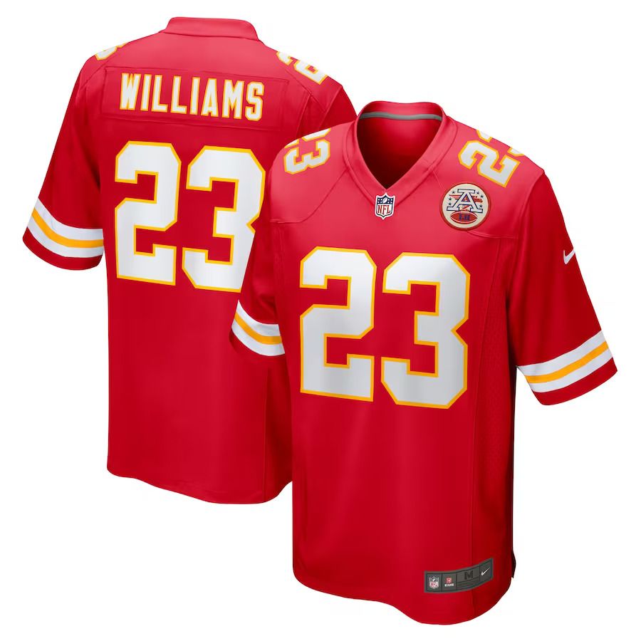 Men Kansas City Chiefs 23 Joshua Williams Nike Red Game Player NFL Jersey